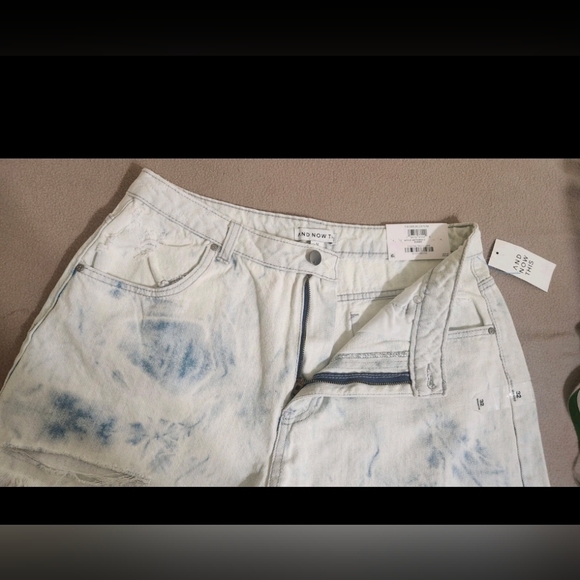 a new day Women's Jean Shorts - White and Blue - Picture 3 of 12